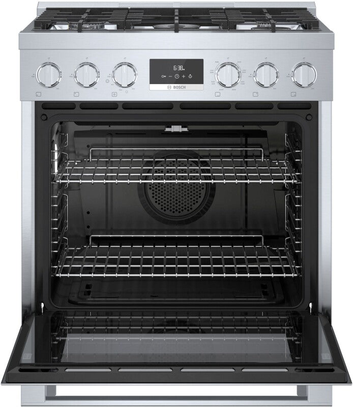 BOSCH 800 Series Dual Fuel Freestanding Range 30'' - Stainless Steel (HDS8055U)