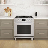 BOSCH  800 Series Dual Fuel Freestanding Range 30'' - Stainless Steel (HDS8055U)