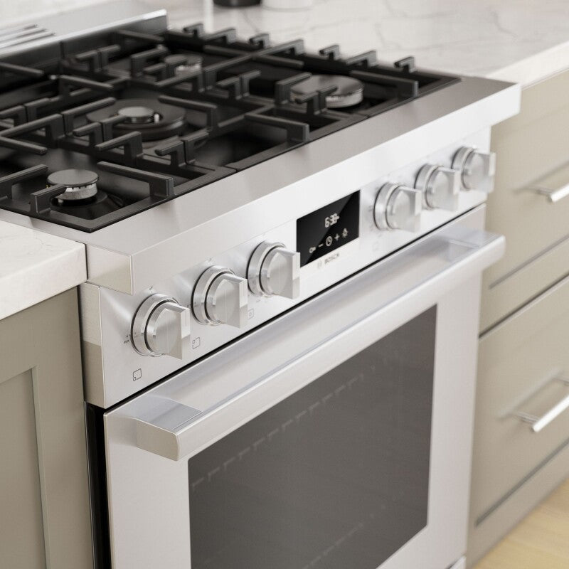 BOSCH 800 Series Dual Fuel Freestanding Range 30'' - Stainless Steel (HDS8055U)