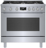 BOSCH 800 Series Dual Fuel Freestanding Range 36'' - Stainless Steel (HDS8655U)