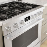 BOSCH  800 Series Dual Fuel Freestanding Range 36'' - Stainless Steel (HDS8655U)