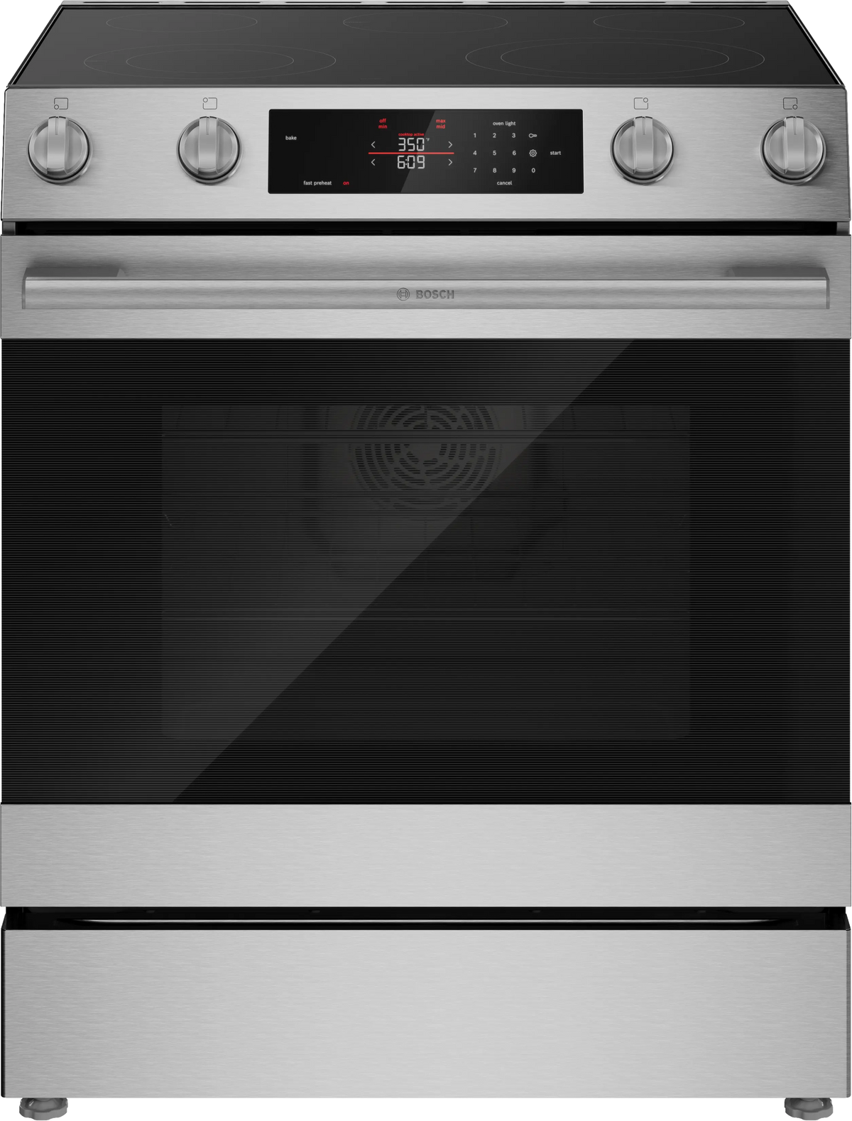 BOSCH  300 Series Electric Slide-in Range 30'' - Stainless Steel (HEF3050MU)