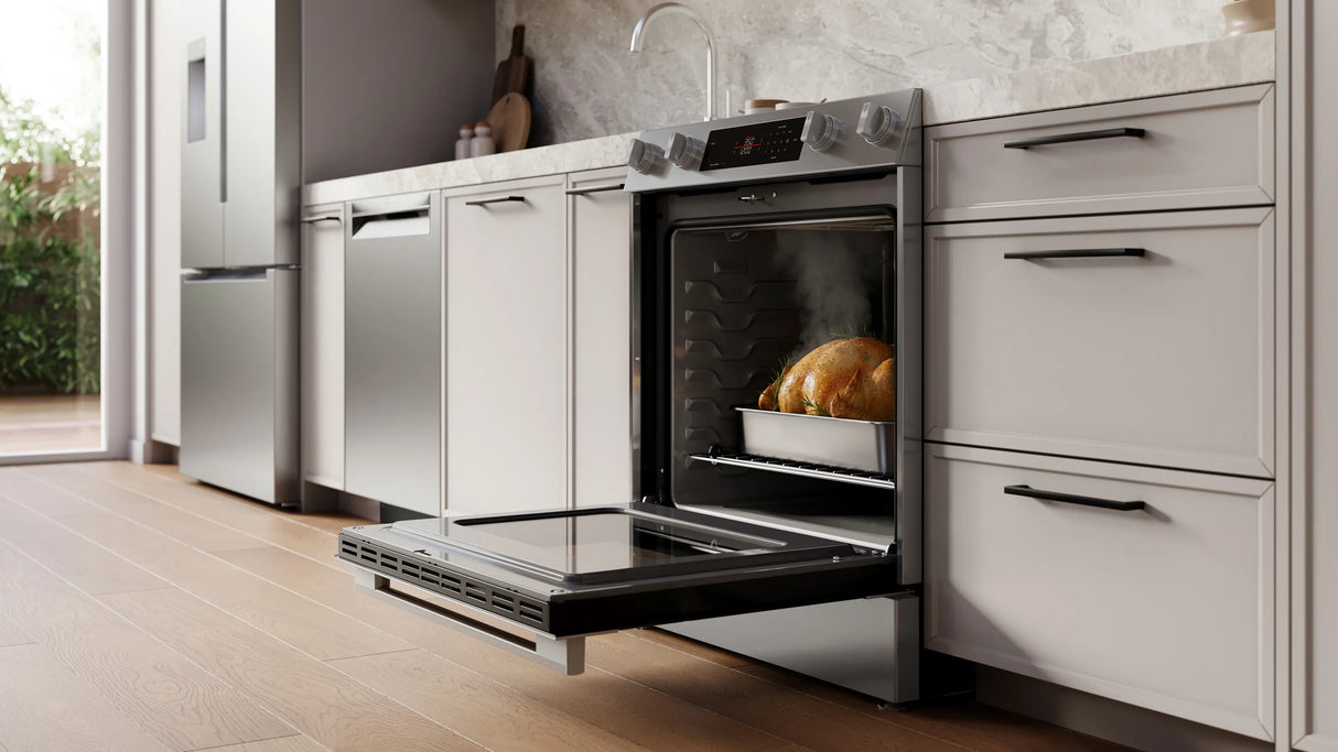 BOSCH  300 Series Electric Slide-in Range 30'' - Stainless Steel (HEF3050MU)