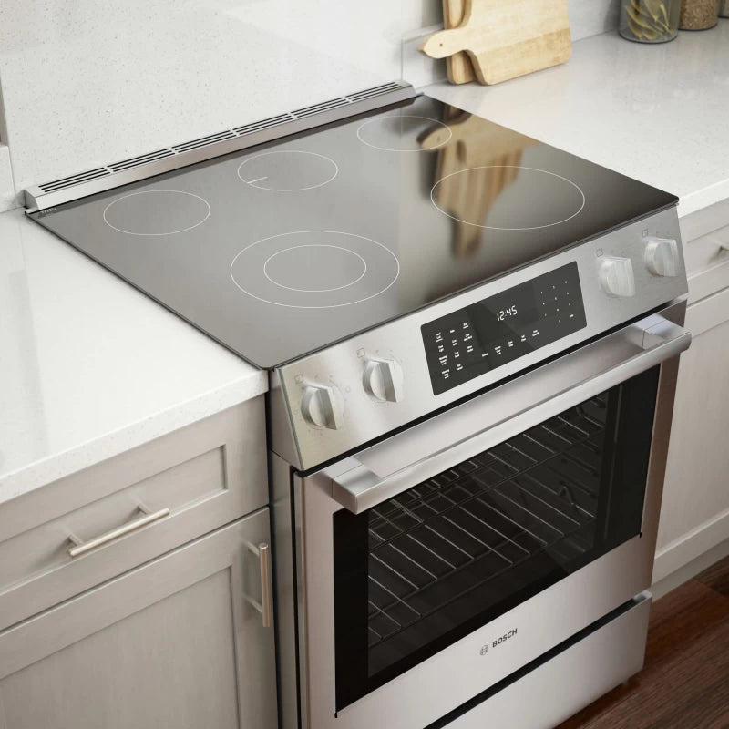 BOSCH 800 Series Electric Slide-in Range 30'' - Stainless Steel (HEI8056U)