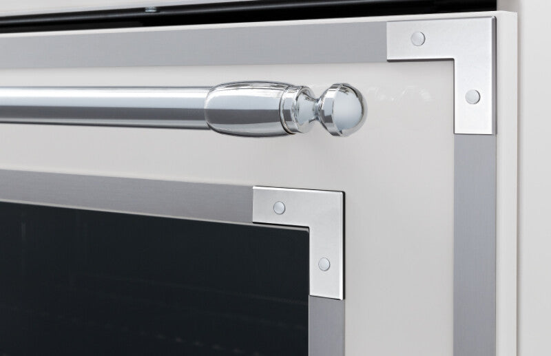 BERTAZZONI  36 inch Induction Range, 5 Heating Zones and Cast Iron Griddle, Electric Self-Clean Oven - Avorio (HER365ICFEPAVT)