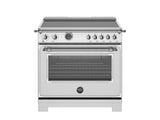 BERTAZZONI  36 inch Induction Range, 5 Heating Zones and Cast Iron Griddle, Electric Self-Clean Oven - Stainless Steel (HER365ICFEPXT)