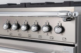BERTAZZONI  48 inch Induction Range, 6 Heating Zones and Cast Iron Griddle, Electric Self-Clean Oven - Stainless Steel (HER486IGFEPXT)