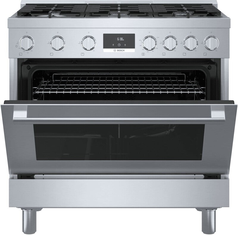 BOSCH  800 Series Gas Freestanding Range 36'' - Stainless Steel (HGS8655UC)