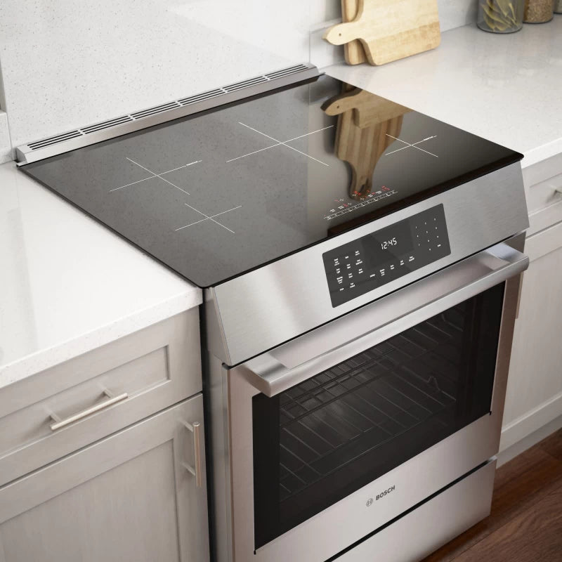 BOSCH  800 Series Induction Slide-in Range 30'' - Stainless Steel (HII8057U)
