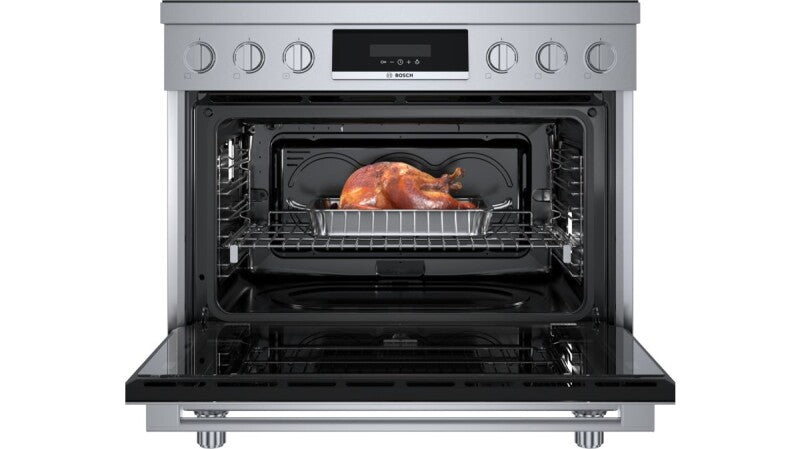 BOSCH 800 Series Induction freestanding range 36'' - Stainless Steel (HIS8655U)