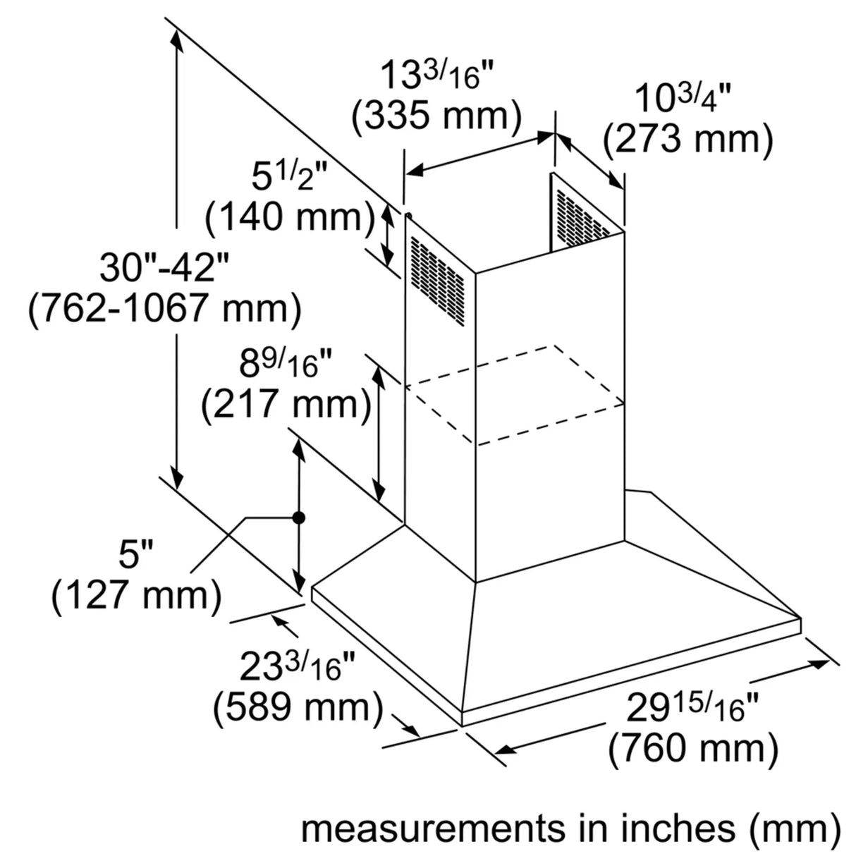 THERMADOR  Masterpiece® Pyramid Chimney Wall Hood - Stainless Steel (HMCB30WS)