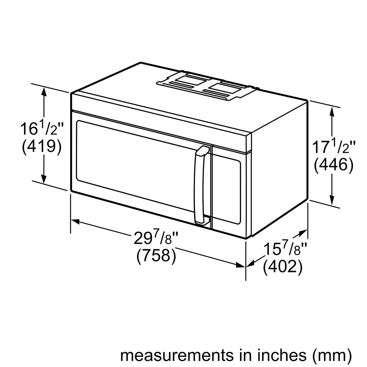 BOSCH  500 Series Over-The-Range Microwave 30'' Left SideOpening Door - Stainless Steel (HMV5053U)
