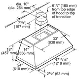 THERMADOR  Professional Pyramid Chimney Wall Hood 48'' - Stainless Steel (HPCN48WS)