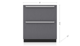 Sub-Zero 30" Designer Refrigerator/Freezer Drawers - Custom/Panel Ready (ID30C)