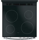 GE 24" Free-Standing/Slide-in Front Control Range with Steam Clean and Large Window - Stainless Steel (JAS640RMSS)