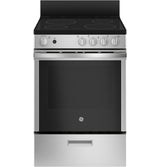 GE  24" Free-Standing/Slide-in Front Control Range with Steam Clean and Large Window - Stainless Steel (JAS640RMSS)