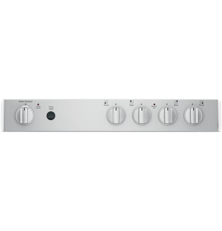 GE 24" Free-Standing/Slide-in Front Control Range with Steam Clean and Large Window - Stainless Steel (JAS640RMSS)