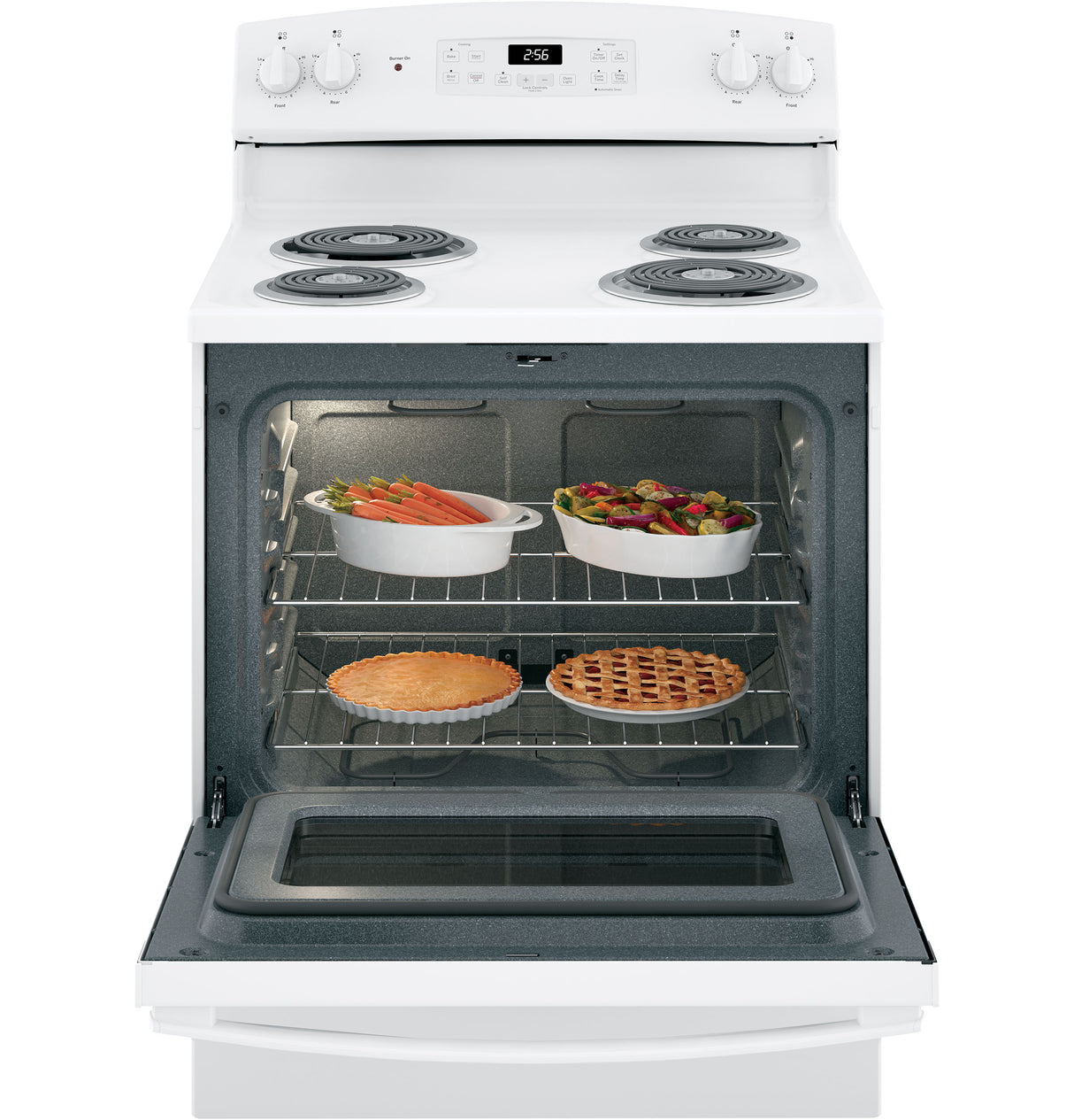 GE 30" Free-Standing Self-Clean Electric Range - White (JB256DMWW)