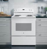 GE  GE RANGE ELEC 30" COIL W/ WINDOW, SELF -CLEAN - White (JB256DMWW)