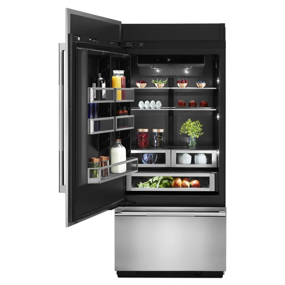 JENNAIR  36” Panel-ready Built-in Bottom-freezer Refrigerator (left-hand Door Swing) - Black Trim/Panel Ready (JB36NXFXLE)