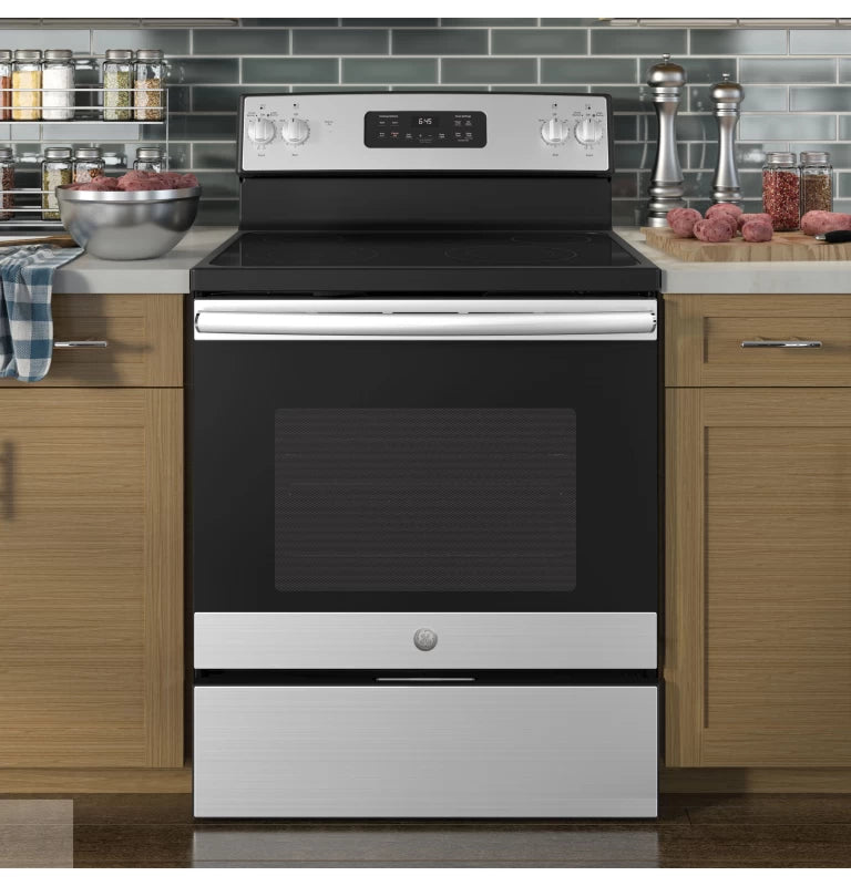 GE 30" Free-Standing Electric Range - Stainless Steel (JB645RKSS)