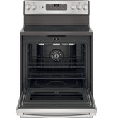 GE 30" Free-Standing Electric Convection Fingerprint Resistant Range - Stainless Steel (JB655YKFS)