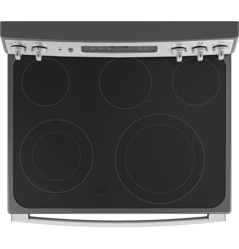 GE 30" Free-Standing Electric Convection Fingerprint Resistant Range - Stainless Steel (JB655YKFS)