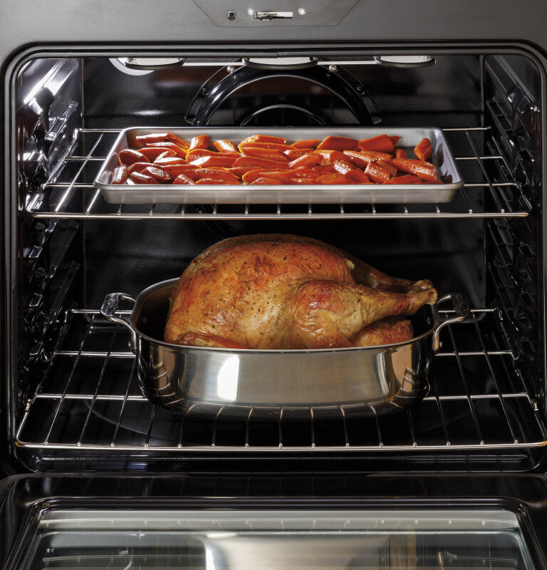 GE 30" Free-Standing Electric Convection Fingerprint Resistant Range - Stainless Steel (JB655YKFS)