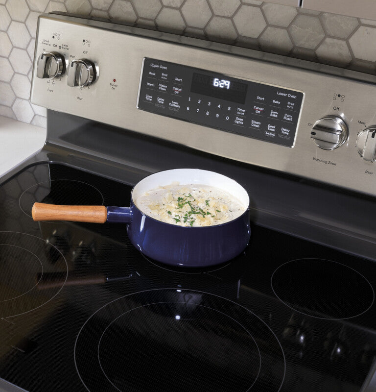 GE 30" Free-Standing Electric Convection Fingerprint Resistant Range - Stainless Steel (JB655YKFS)