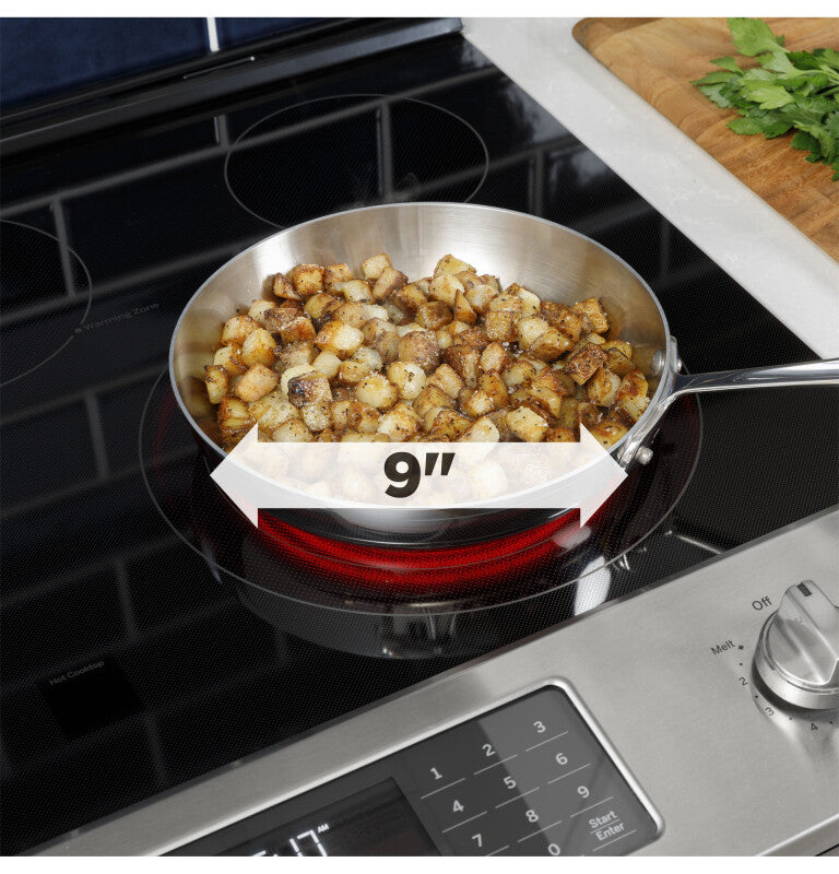 GE 30" Free-Standing Electric Convection Fingerprint Resistant Range - Stainless Steel (JB655YKFS)