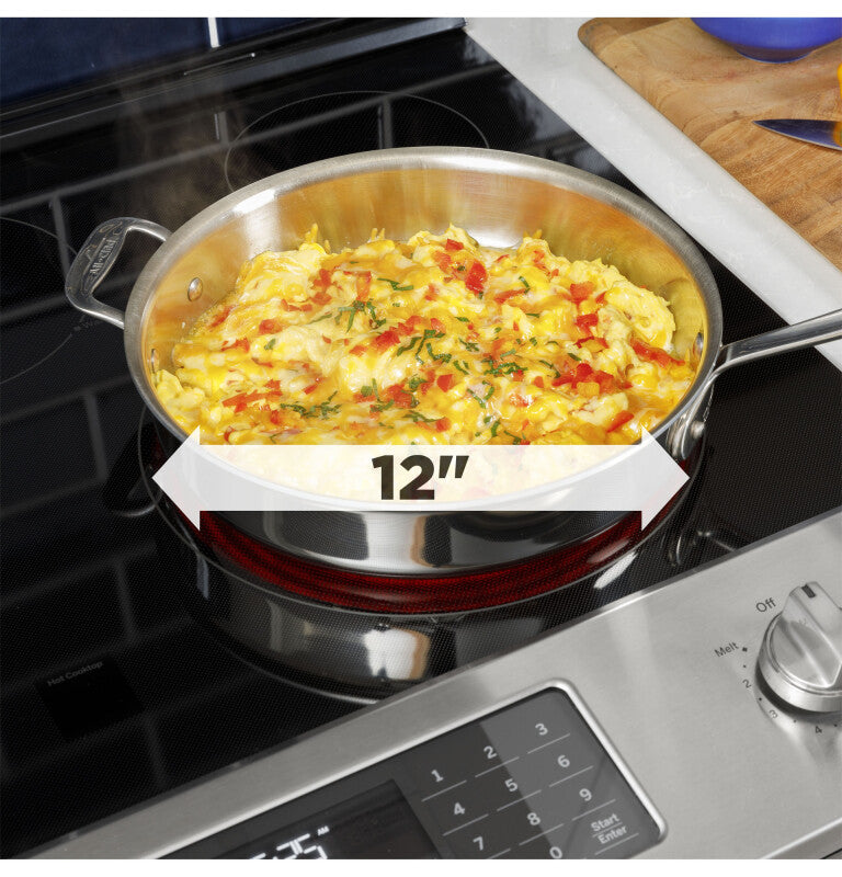 GE 30" Free-Standing Electric Convection Fingerprint Resistant Range - Stainless Steel (JB655YKFS)