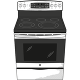 GE 30" Free-Standing Electric Convection Fingerprint Resistant Range - Stainless Steel (JB655YKFS)