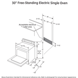 GE 30" Free-Standing Electric Convection Fingerprint Resistant Range - Stainless Steel (JB655YKFS)