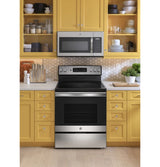 GE 30" Free-Standing Electric Convection Fingerprint Resistant Range -  (JB655YKFS)