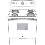 GE  30" Free-Standing Electric Range - White (JBS160DMWW)