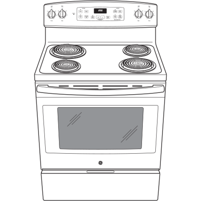 GE  30" Free-Standing Electric Range - Black (JBS360DMBB)
