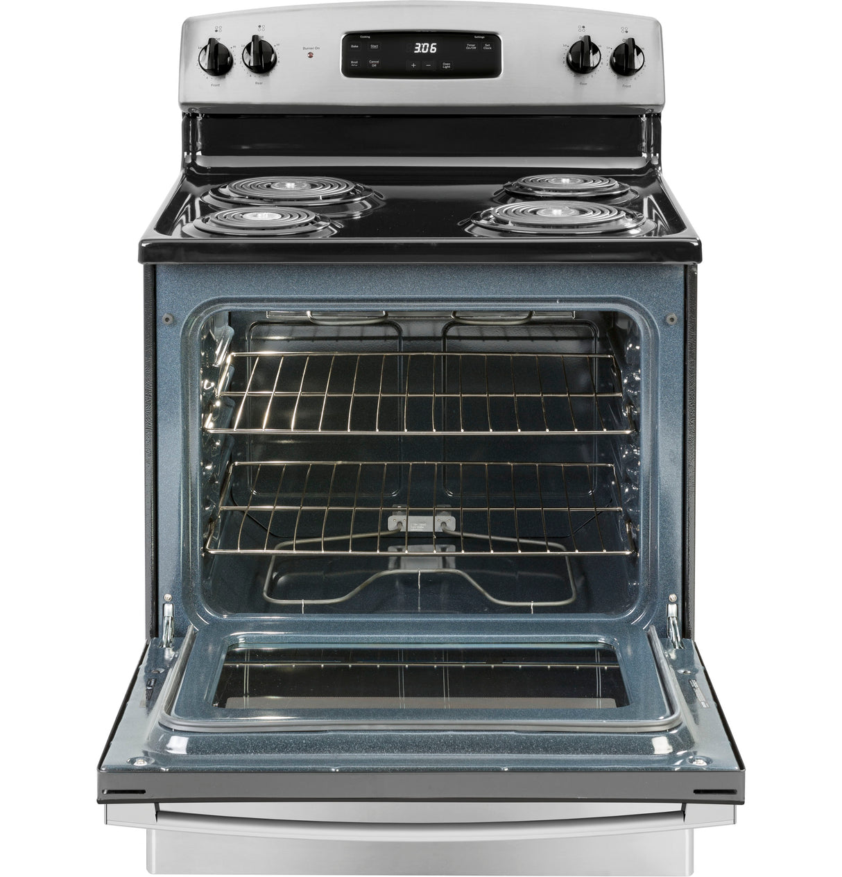 GE  30" Free-Standing Electric Range - Stainless Steel (JBS360RTSS)