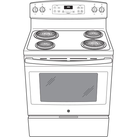GE  30" Free-Standing Electric Range - Stainless Steel (JBS360RTSS)