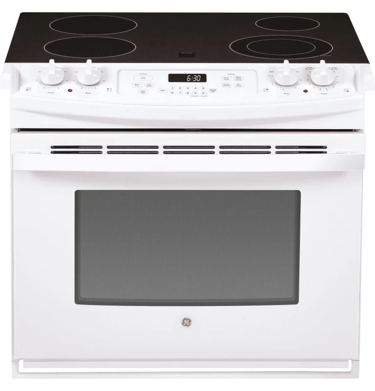 GE  30" Drop-In Electric Range - White on White (JD630DTWW)