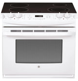 GE  30" Drop-In Electric Range - White on White (JD630DTWW)