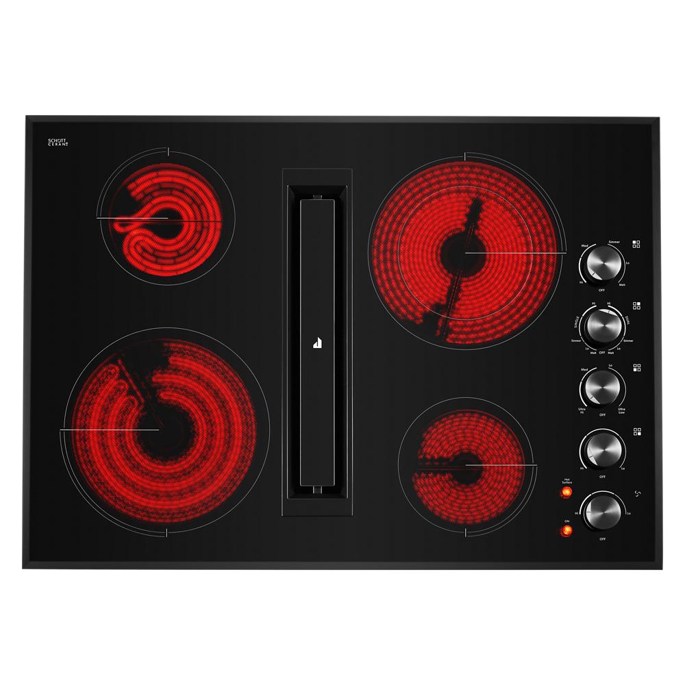 JennAir  Black Floating Glass 30" JX3™ Electric Downdraft Cooktop - Black (JED3430GB)