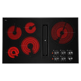 JENNAIR  Black Floating Glass 36" Jx3™ Electric Downdraft Cooktop - Black (JED3536GB)