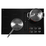 JENNAIR  Black Floating Glass 36" Jx3™ Electric Downdraft Cooktop - Black (JED3536GB)