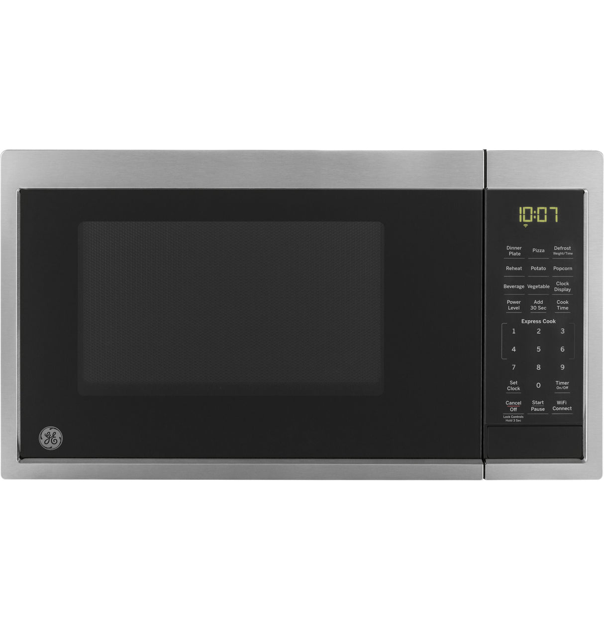 GE 0.9 Cu. Ft. Capacity Smart Countertop Microwave Oven with Scan-To-Cook Technology - Stainless Steel (JES1097SMSS)