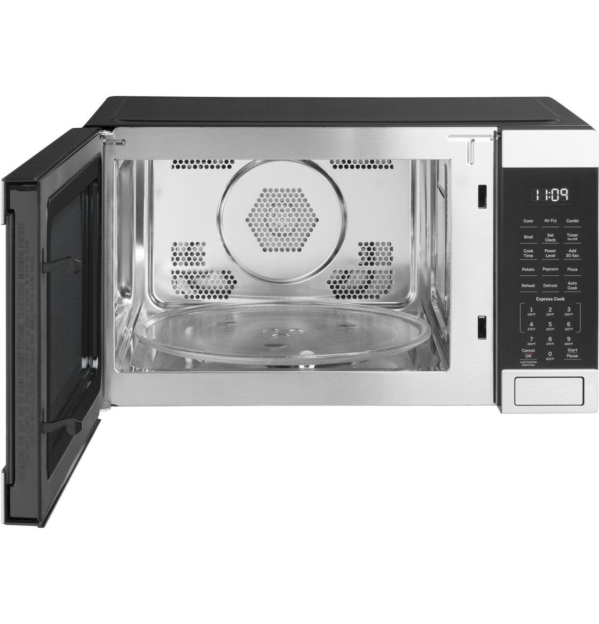 GE 1.0 Cu. Ft. Capacity Countertop Convection Microwave Oven with Air Fry - Stainless Steel (JES1109RRSS)