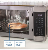 GE 1.0 Cu. Ft. Capacity Countertop Convection Microwave Oven with Air Fry - Stainless Steel (JES1109RRSS)