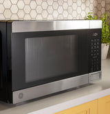 GE 1.0 Cu. Ft. Capacity Countertop Convection Microwave Oven with Air Fry - Stainless Steel (JES1109RRSS)