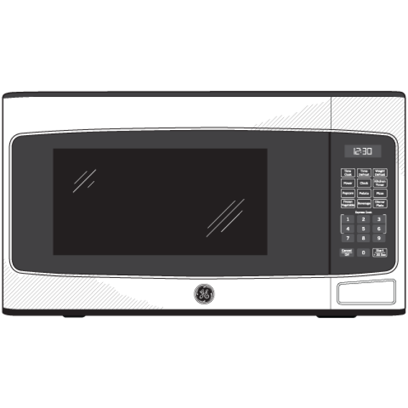 GE 1.1 Cu. Ft. Capacity Countertop Microwave Oven - Stainless Steel (JES1145SHSS)