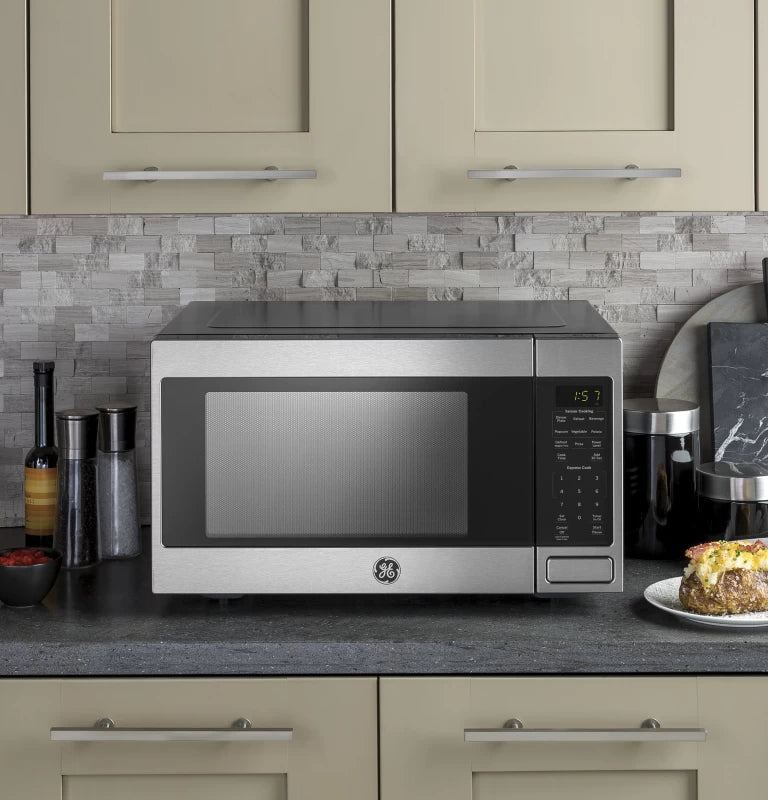 GE 1.6 Cu. Ft. Countertop Microwave Oven - Black (JES1657SMSS)