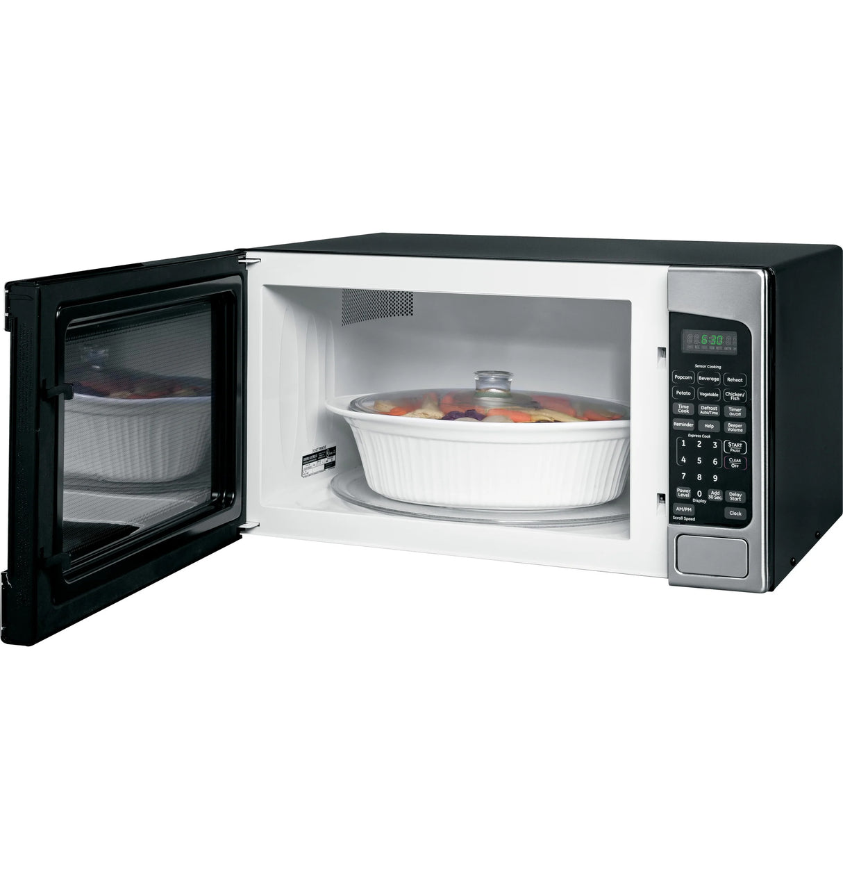 GE 2.0 Cu. Ft. Capacity Countertop Microwave Oven - Stainless Steel/Black (JES2051SNSS)
